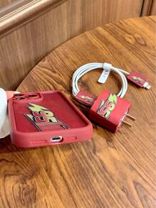 Racing 95 竹纤维手机壳 + 充电线保护套 适用于 16 Pro Max/11/12/13/14 Plus/15 Pro/XS/XR 防水防震防摔防刮