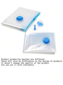 Set de 5 piezas/3 piezas/1 pieza de bolsas de compresión al vacío gruesas, bolsas de almacenamiento impermeables y antihumedad para uso doméstico, ropa de cama, empaque, viaje, dormitorio, bolsas de compresión al vacío reutilizables, funda antipolvo para ropa, ahorro de espacio para vestidos, pantalones, zapatos, jeans, botas, faldas, bolsas para la escuela, accesorios y artículos escolares