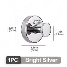 1/4 Stücke Badezimmer Saugnapf Haken aus Edelstahl, Bademantel- und Handtuchhalter, Wandmontage ohne Bohren, wiederverwendbar mit starker Haftung