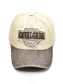 1 pieza Gorra de béisbol estilo callejero informal para pareja con bordado de estampado de letra y estrella, protección UV, visera curvada, tipo gorra de papá, versátil para todas las estaciones