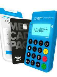 Lector de Tarjetas Terminal de pago Point BLUE / POINT AIR / POINT SMART Mercado Pago Internet gratis - Paga con tarjeta - Cobro con tarjeta - Maquina para pagar con tarjeta. - Azul Cadete - Ver 2