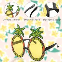 16 Pcs Tropical Luau Party Pack: Vibrant Hawaiian & Summer Beach Themed Novelty Sunglasses - Fun Plastic Glasses For Holiday Decorations, Photo Props, Theme Parties, Hawaiian Parties