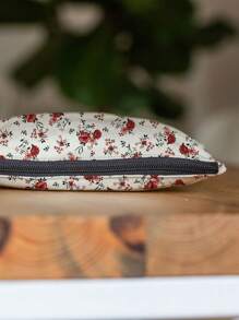 全印花便捷化妆包，带有清新花卉图案，轻巧无味的涤纶旅行洗衣袋