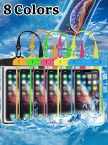 1/3/5pcs Waterproof Bag, Universal Waterproof Phone Pouch, Air Cushion Waterproof Phone Case, Waterproof Phone Pouch For Swimming & Beach, Suitable For Smartphones, Phone Charm, Phone Accessories, Airplane Accessories, Travel Accessories, International Travel, Summer Camping, Tech Accessories, Gym Phone Accessories, Travel Essentials - Multicolor - View 7