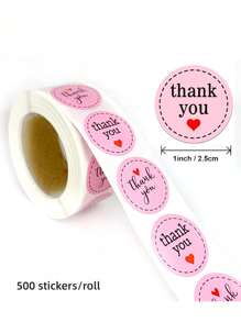Rollo de 500 etiquetas con forma de corazón rosa con texto "Gracias", etiquetas rosas para embalaje de regalos, decoración, sobres, flores frescas, cartas de amor, etiquetas de 1 pulgada, etiquetas adhesivas, pegatinas para bodas, obsequios para damas de honor, tarjetas de agradecimiento, mis pedidos, pegatinas de agradecimiento, baby shower, suministros para pequeños negocios - Rosa - Ver 11