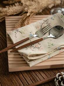 Retro American Countryside Style Cute Printed Rectangular Dining Table Mat, Suitable For Holidays, Picnic, Party, Birthday Gathering, All Seasons - C - View 4