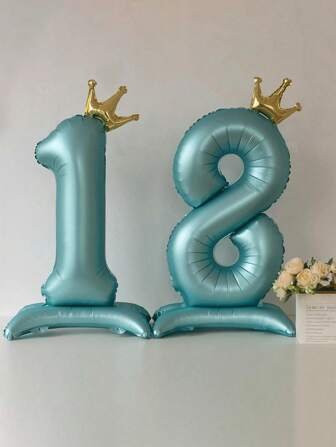 1 件 4D 大型 42 英寸站立珍珠粉色数字气球 G Irl 生日装饰场景布置一周年照片道具