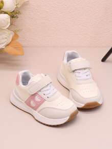 儿童软底运动鞋，女童时尚休闲运动鞋，男童防滑橡胶底幼儿步行鞋 - 粉色 - 查看 2