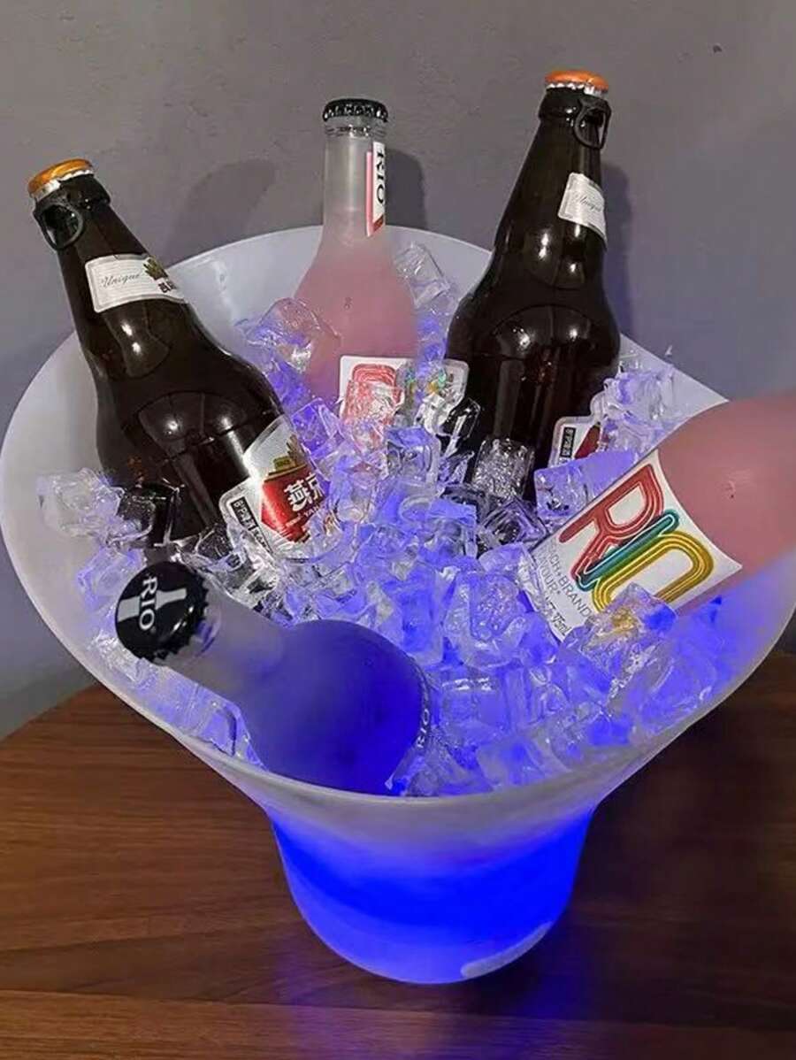 Hielera y Bocina Bluetooth Luz LED Sonido Hi-Fi  7 litros