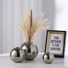 1PC Porcelain Vase With Geometric Stripe Gold And Silver Plating,Room Decor,Home Decor,Kitchen Decor,Wedding Decor,Table Decoration,Centerpieces,Office Decor,Garden Decor,Outdoor Decor Gifts Birthday Graduation Flower Vase Glass Vase