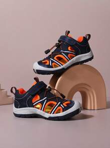 Boys' Summer Breathable Hook And Loop Sports Sandals - Blue - View 8