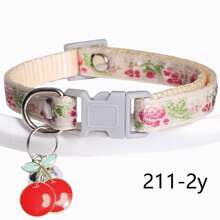 Studded Pet Collar With Bow Tie And Bell, Adjustable Buckle Dog Cat Collar, 22-32cm/8.66-12.6 Inch