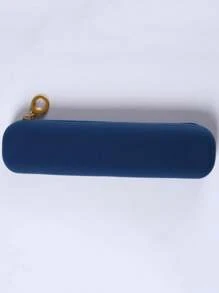 1 pieza Estuche protector de silicona para brochas de maquillaje, bolso de viaje portátil a prueba de polvo para almacenar brochas de maquillaje/lápices/lápiz labial/rímel y otras herramientas cosméticas, bolsa de aseo, bolsa de viaje, almacenamiento de maquillaje, bolsa de playa, vacaciones, artículos esenciales, útiles escolares, artículos esenciales de viaje, para mujer, para dormitorio universitario, para baño
