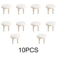 6 件/10 件欧盟插座盖 - 儿童电源插座插头，防止触电