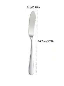 1/2/4pcs Stainless Steel Korean Style Butter Knife, Jam Spreader, Peanut Butter Knives For Toast, Bread, Cream