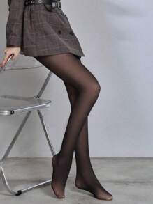 1 件装 150D 黑色半透明无脚紧身裤 - 时尚百搭裤袜，适合日常穿着 - 黑色 - 查看 2