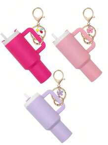 Juego de 1/2/3/5/8 piezas de llavero con mini vaso, lindos encantos con vaso para mujer para bolso, mochila, botella de agua mini - Estilo callejero, multicolor, accesorios del llavero, encantos para bolsos, vasos, 5/3/2/1 llaveros, accesorios para bolsos, encantos para bolsos de mano, caja de almacenamiento de lápiz labial, accesorios para bolsos, llavero de mini vaso, llavero de mini vaso para llavero o bálsamo labial, llavero lindo de vaso