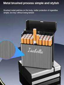 40 Slot High Capacity Aluminum Alloy & Plastic Automatic Flip-Top Sealed Cigarette Case