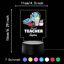 1Pc Customized Name Teacher Creative Gift 3D Light Illusion LED Night Light Warm Light Birthday Gift Christmas Gift Decoration Desk Lamp Night Light,A Gift For The Teacher, A Graduation Gift Gifts - Multicolor - View 10
