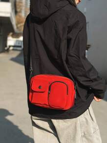 Fashionable And Simple Solid Color Casual Crossbody Bag, Can Be Carried On Shoulder, Versatile For Daily Commuting Of Street Students, Outdoor Travel, And Both Men And Women's Holiday Gifts. Mini Bag Small Bag Purse - Multicolor - View 6