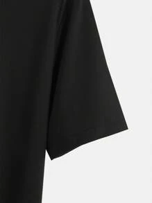 Men's Casual Hand Print Letter Short Sleeve T-Shirt Top, Fashion For Spring/Summer