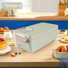 1pc USB Charging Portable Electric Lunch Box - Ounce Meal Heater With Leak-Proof Detachable Container, Cutlery And Insulated Carrying Bag, Suitable For Car, Truck, Work, Camping And Meal Heating, Travel Food Warmer | Modern Bento | Lock Lid