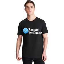 Playera Caballero Racista Verificado Humor Negro Frase Meme Diseño Exclusivo - Negro - Ver 1