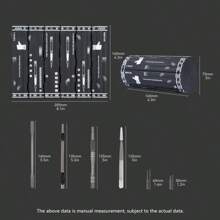 精密螺丝刀套装 128 合 1 SHARDEN 小型螺丝刀套装磁性维修工具套件适用于笔记本电脑、Iphone、手机、PC、MacBook、平板电脑、电脑、电子产品、眼镜、手表 - 灰色 - 查看 5