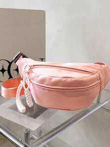 Women's Solid Color Fanny Pack With Multiple Pockets, Casual Sports Crossbody Waist Chest Bag For Outdoors Bum Bag Fanny Pack(Zipper Direction Random) - Multicolor - View 7