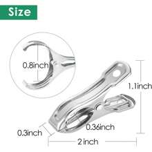 花园夹，不锈钢温室夹，用于网状结构的温室夹，具有强大的抓地力，可以将遮阳布或植物覆盖物固定在花园箍上（20 个装） - 銀色 - 查看 3