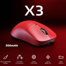 ATTACK SHARK X3 SUPERLIGHT Wireless Gaming Mouse, 49g Ultralight Honeycomb Shell, 3 Mode Ergonomic Computer Mouse, PAW3395 26K DPI Sensor, 200 Hour Battery Life, Programmable Buttons, Gaming Accessories For PC/Laptop