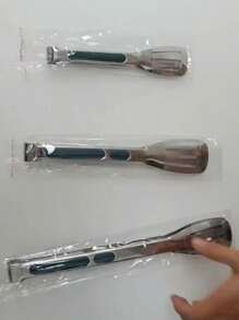 3pcs Set Stainless Steel Easy-Grip Clamps, Cookout Tongs, Heat-Resistant Non-Slip BBQ Grill Tongs, Meat Claws, For Cooking, Serving, BBQ, Grilling, Salad, Kitchen Tools, Baking Accessories - Multicolor - View 4