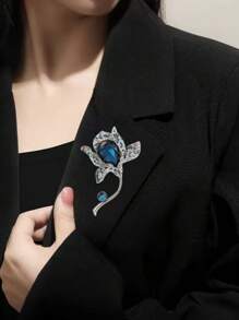 1 件奢华麦穗胸针，优雅时尚翻领别针装饰配件，适合西装外套，专业而时尚 - 彩色 - 查看 3