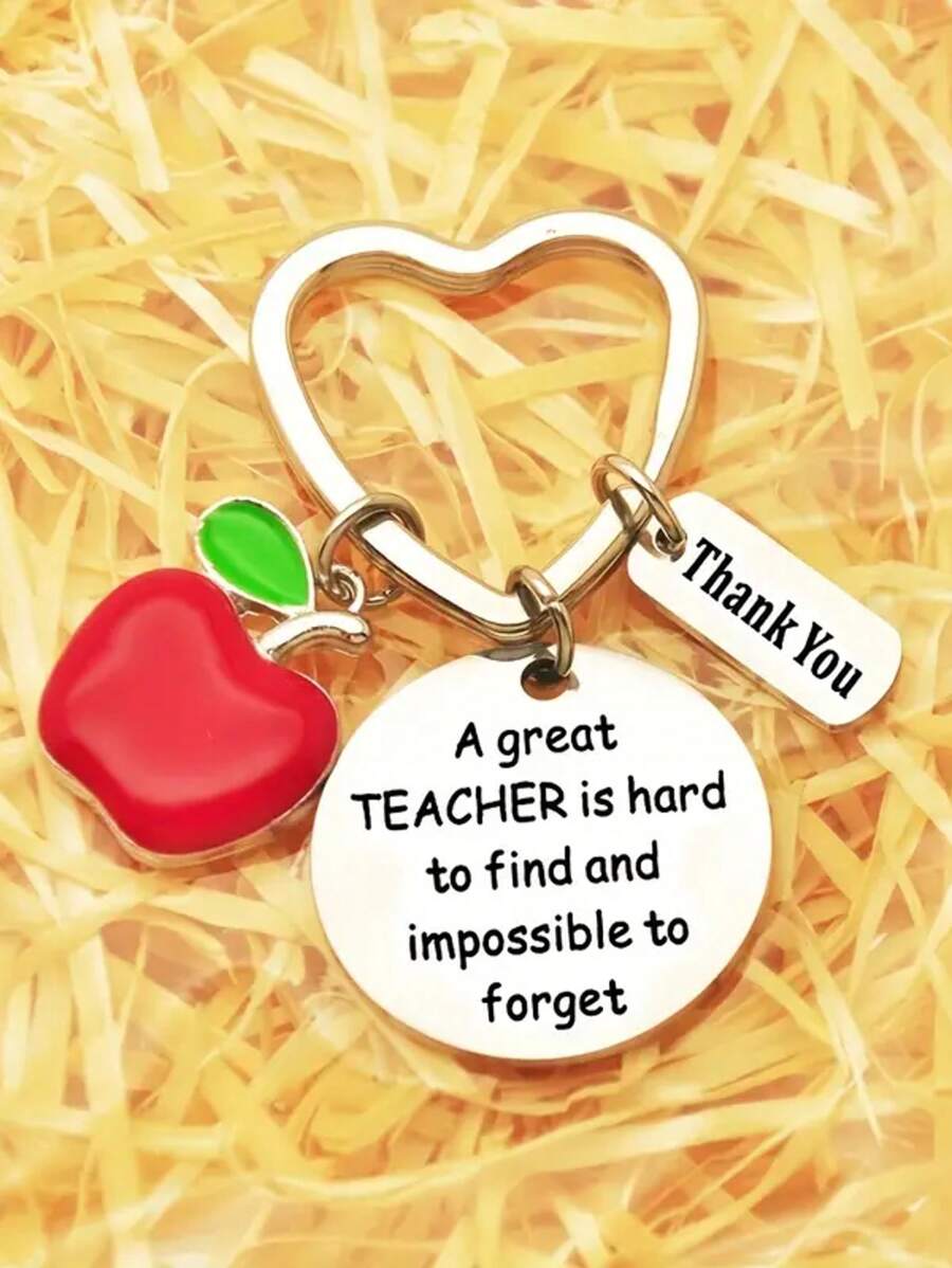 励志教师钥匙扣，金属钥匙圈毕业教师节礼物汽车配件包包挂饰
