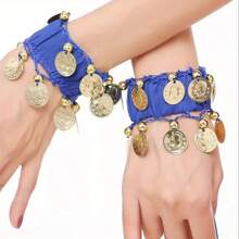 2pcs Belly Dance Dance Performance Bracelet, Hand Decoration Bracelet, Dance Competition Pendant Bracelet, Folk Dance Performance Bracelet, Suitable For Dance Performances - Multicolor - View 15