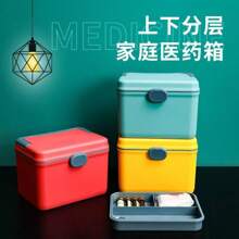 Large Capacity Portable Home Medical Box, Multi-Layer Plastic First Aid Emergency Medicine Storage Cabinet - Multicolor - View 1