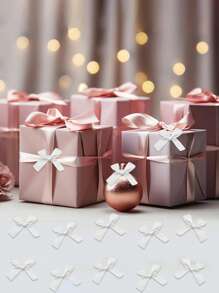 50/100/200pcs Mini Ribbon Bow Crafts Multi-Color Small Bow Ribbon Bow Flower Gift Packaging Wedding Birthday Party Sewing Scrapbook DIY Decorative Items - Multicolor - View 3