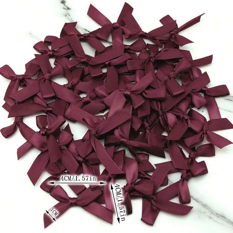 50/100/200 piezas Mini lazos de cinta artesanales de colores variados, lazos de cinta pequeños, flores de lazo para regalo, empaquetado, boda, fiesta de cumpleaños, costura, scrapbooking, decoración DIY - Multicolor - Añade 13