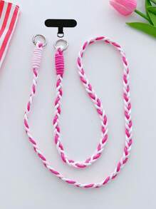 1 Stück bunte Handyhalter - lange Handyhalter-Anhänger, süßes Design, angenehmer Tragekomfort, Zufällige Farbe Metallkarabiner, ein Geschenk für Mutter, Familie, Freunde, Geburtstag, Urlaubshandy-Charm, Handykette