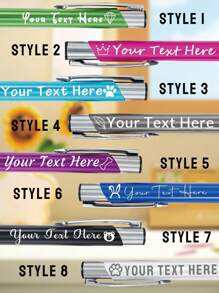 120/60/30pcs Personalized Pens, Custom Business Engraver Pens Ballpoint, Personalized Pens With Name, Customized Stylus Pens For Touch Screens, Retractable Writing Ball Pen, Office School Gifts For Women/Men Black Red Green Blue Seal
