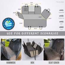 Cubierta de asiento de coche para perros de alta calidad de 137 cm * 147 cm con ventana de malla, hamaca transportadora de mascotas para viajes, protector de asiento trasero de coche para perros, pantalla de malla abierta para asientos compartidos