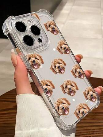 1 pieza Funda de teléfono transparente personalizada con impresión UV de alta definición y foto de mascota o retrato. Compatible con iPhone 16 Pro Max/16 Pro/15 Pro Max/14 Pro Max/13 Pro Max/A12/A13/A14/A15/A52/A54/A55/13C, OPPO A15/A17, Honor X6A/X7B/X8B/X6, S23 Ultra/S24 Ultra/A52S, VIVO, OPPO, Redmi, transparente, elegante, colorido, vintage, lindo, sencillo, divertido, personalizado, ideal como regalo para ella, novio, novia, familia, amigos, abuelos, pareja, para aniversarios, cumpleaños, temporada, 2025phonecase, funda de teléfono personalizada con foto
