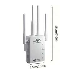 WiFi Extender Repeater Covers Up To 6000sq.Ft And 55 Devices, WiFi Signal Booster, Long Range Amplifier With Ethernet Port, Access Point, 1-Key Setup, Alexa Compatible,Office Rental Housing Suitable For Large Houses