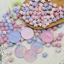 100 piezas/Paquete de Perlas de lacre en forma de estrella con colores tipo macaron, perlas de lacre para sellar cera para decorar sobres, invitaciones de boda, tarjetas de felicitación, postales, embalaje de regalos, manualidades, scrapbooking