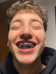 THATBOY 2pcs/Set Hip Hop Fashion Jewelry For Vampire Grillz 18K Golden Silvery Color Plated Braces Vampire Wolf Teeth Grills