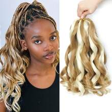1 Pack French Curl Braiding Hair 12 Inch Pre Stretched Bouncy Curly Hair Easy Braid Crochet Hair Wavy Texture Synthetic Hair Extensions For 50g/Pack