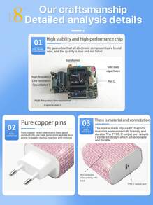 D8 1 Pc 20W PD Fast Charging, USB-C Cord Phone Charger , Compatible With I Phone 16/15, 15 Plus, 15 Pro, 15 Pro Max, IPad, IPad Pro 12.9 Gen 5/4/3,Galaxy S23 Ultra/S23/S23+/S22/S22 S21 S20 Ultra/S22+/S21+/ Ultra/S20/S20+20W S Amsung Fast Charging USB C Adapter Compatible With Ipad Pro Christmas Gift USB C Charger For I Phone 15 Suitable For Travel, Office, Dorm, And Home