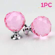 10pcs 30mm Round Crystal Glass Cabinet Knobs, Drawer Pulls Handles For Kitchen/Wardrobe Doors, Furniture Hardware - Multicolor - View 24
