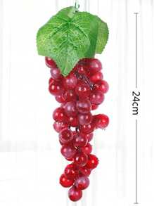 1 pièce Raisin artificiel avec sensation de raisin givré. Grappe de raisin en plastique factice. Accessoire de prise de vue. Décoration murale en rotin. Grappe de raisin. Saint Valentin, cadeau