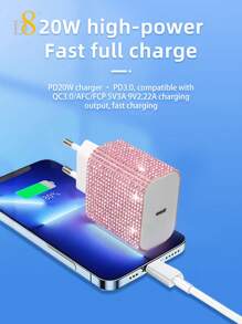 D8 1 Pc 20W PD Fast Charging, USB-C Cord Phone Charger , Compatible With I Phone 16/15, 15 Plus, 15 Pro, 15 Pro Max, IPad, IPad Pro 12.9 Gen 5/4/3,Galaxy S23 Ultra/S23/S23+/S22/S22 S21 S20 Ultra/S22+/S21+/ Ultra/S20/S20+20W S Amsung Fast Charging USB C Adapter Compatible With Ipad Pro Christmas Gift USB C Charger For I Phone 15 Suitable For Travel, Office, Dorm, And Home